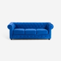 Divano Chesterfield in velluto 3 posti stile classico vintage Norwich Vendita