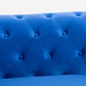 Divano Chesterfield in velluto 3 posti stile classico vintage Norwich Sconti