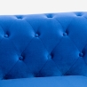 Divano Chesterfield in velluto 3 posti stile classico vintage Norwich Sconti