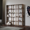 Libreria a parete 6 ripiani design moderno 178x36x204cm Kato A Large Stock