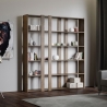Libreria a parete 6 ripiani design moderno 178x36x204cm Kato A Large Modello