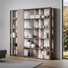 Libreria ufficio salotto design bifacciale a 6 ripiani 78x36x204 Kato D Stock