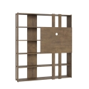 Libreria con porta TV 6 ripiani design moderno 178x36x204 Kato L Sconti
