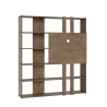 Libreria con porta TV 6 ripiani design moderno 178x36x204 Kato L Sconti