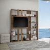 Libreria con porta TV 6 ripiani design moderno 178x36x204 Kato L Vendita