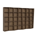 Libreria da parete salotto design moderno con vani in legno noce Trek 7 Promozione
