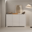 Madia 3 ante moderna soggiorno salotto cucina 130x40x83 Lumina Vendita