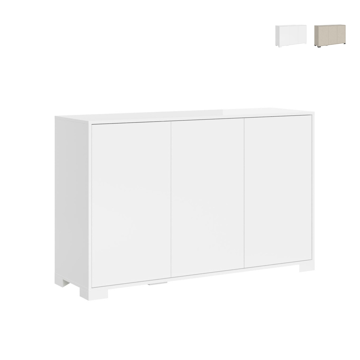 Madia 3 ante moderna soggiorno salotto cucina 130x40x83 Lumina