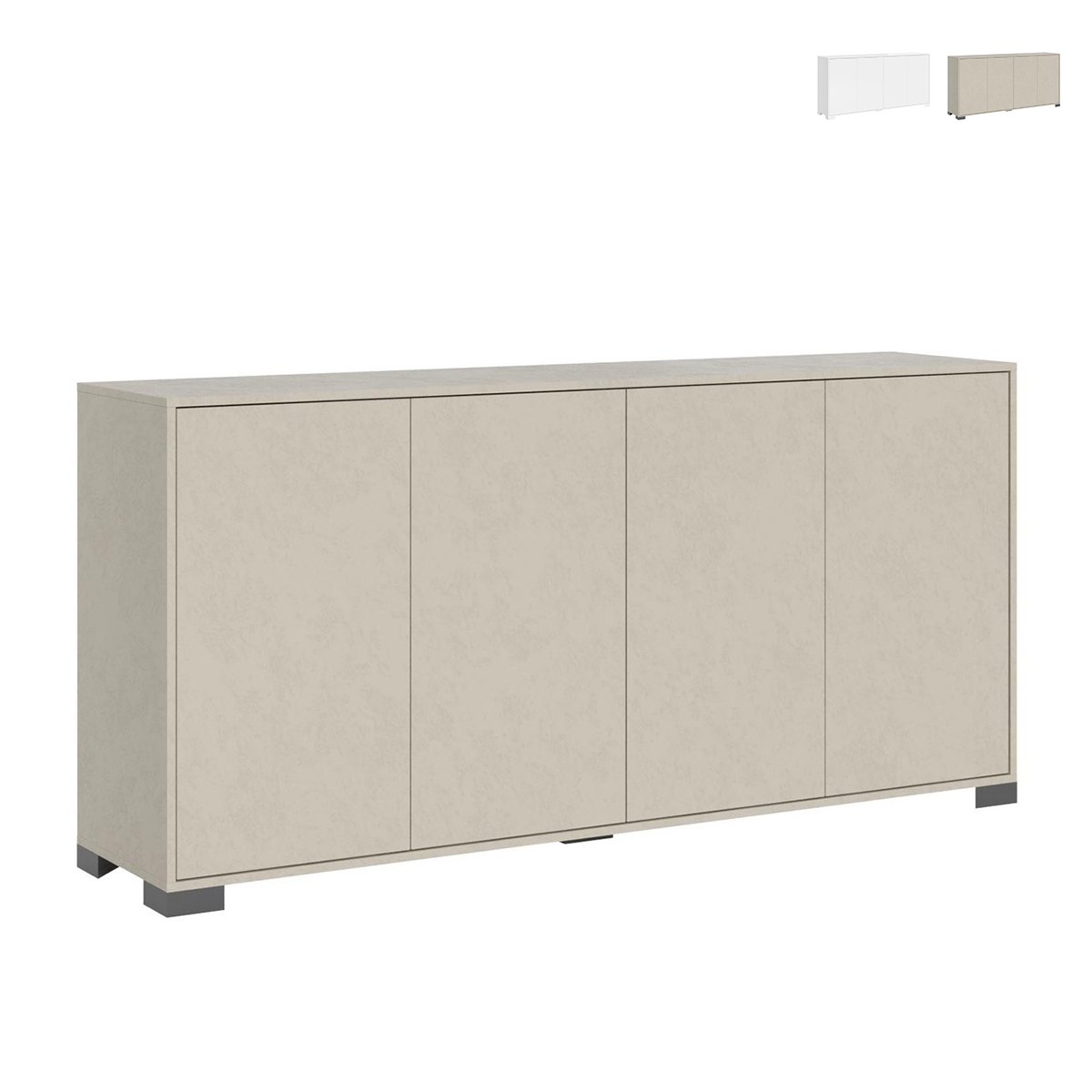 Madia credenza 4 porte moderno soggiorno salotto 172x40x83 Lumina