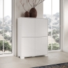 Credenza alta 4 ante per soggiorno cucina salvaspazio 90x35x120 Lumina Vendita