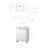 Mobile lavatoio PVC color legno rovere con 2 ante e vasca Negrari 9002KR Vendita