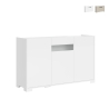 Madia 3 ante design moderno con vetro fumé 130x40x81 Riflesso Promozione