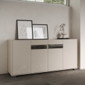 Madia credenza 4 ante ampia design moderno con vetro fumé 172x40x81 Riflesso Vendita