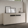 Madia credenza 4 ante ampia design moderno con vetro fumé 172x40x81 Riflesso Vendita