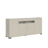 Madia credenza 4 ante ampia design moderno con vetro fumé 172x40x81 Riflesso Sconti