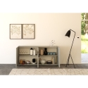 Madia credenza 4 ante ampia design moderno con vetro fumé 172x40x81 Riflesso Stock