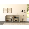 Madia credenza 4 ante ampia design moderno con vetro fumé 172x40x81 Riflesso Stock