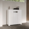 Credenza alta 3 ante salvaspazio 103x35x110 vetro fumé moderno Riflesso Vendita