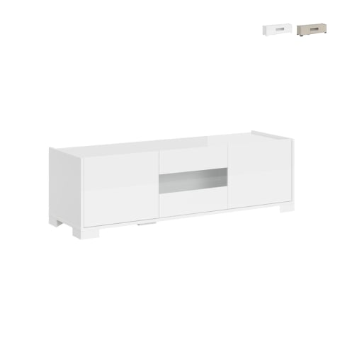 Porta TV 3 ante 130x40x40 moderno per soggiorno living Riflesso Promozione