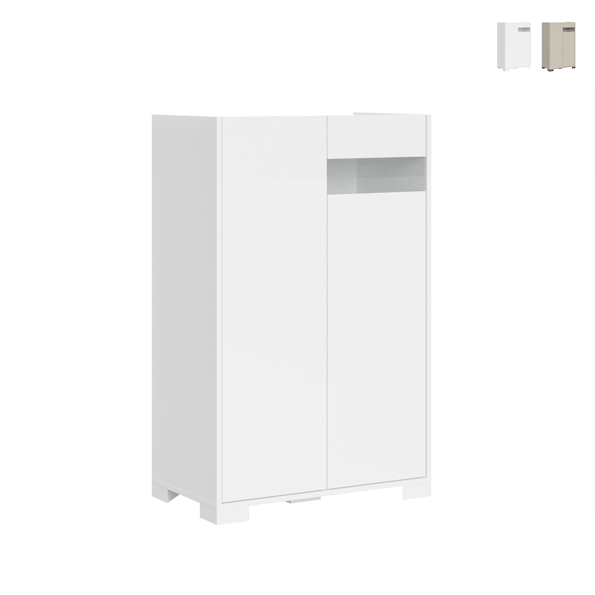 Credenza alta 2 ante madia moderna salvaspazio 70x35x110 Riflesso