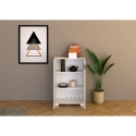 Credenza alta 2 ante madia moderna salvaspazio 70x35x110 Riflesso Stock
