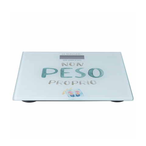Bilancia digitale pesapersone 180kg design in vetro Le Travisate Promozione