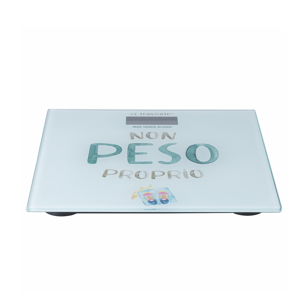 Bilancia digitale pesapersone 180kg design in vetro Le Travisate Promozione