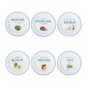 Set 6 piatti da contorno in porcellana design assortiti Le Travisate Promozione