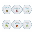 Set 6 piatti da contorno in porcellana design assortiti Le Travisate Promozione