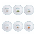 Set 6 piatti fondi porcellana design decorazione assortita Le Travisate Promozione