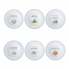 Set 6 piatti fondi porcellana design decorazione assortita Le Travisate Promozione