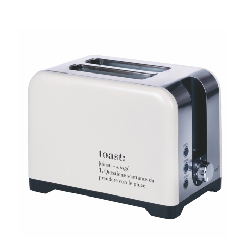 Tostapane elettrico 2 fette design industriale bianco Victionary Promozione