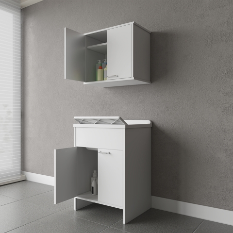 Composizione lavanderia con mobile e pensile a 2 ante COMP 2 Negrari Promozione