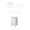 Set mobile lavatoio con anta e specchio 60x45cm Negrari COMP 3 Saldi