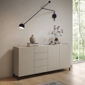 Madia 3 ante e 4 cassetti design minimal moderno 174x40x84 Solaria Vendita