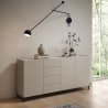 Madia 3 ante e 4 cassetti design minimal moderno 174x40x84 Solaria Vendita