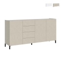 Madia 3 ante e 4 cassetti design minimal moderno 174x40x84 Solaria Promozione