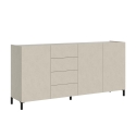 Madia 3 ante e 4 cassetti design minimal moderno 174x40x84 Solaria Sconti