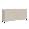 Madia 3 ante e 4 cassetti design minimal moderno 174x40x84 Solaria Sconti