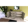 Madia 3 ante e 4 cassetti design minimal moderno 174x40x84 Solaria Stock