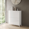 Credenza alta salvaspazio 4 ante design minimal moderno 90x35x110 Solaria Vendita