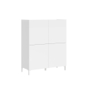 Credenza alta salvaspazio 4 ante design minimal moderno 90x35x110 Solaria Sconti
