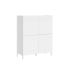 Credenza alta salvaspazio 4 ante design minimal moderno 90x35x110 Solaria Sconti