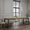 Tavolo allungabile 18 posti design industrial 90×180-440 Tecno Evolution Vendita