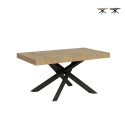 Tavolo allungabile gambe a incrocio design contemporaneo 90×160-264 Volantis Offerta