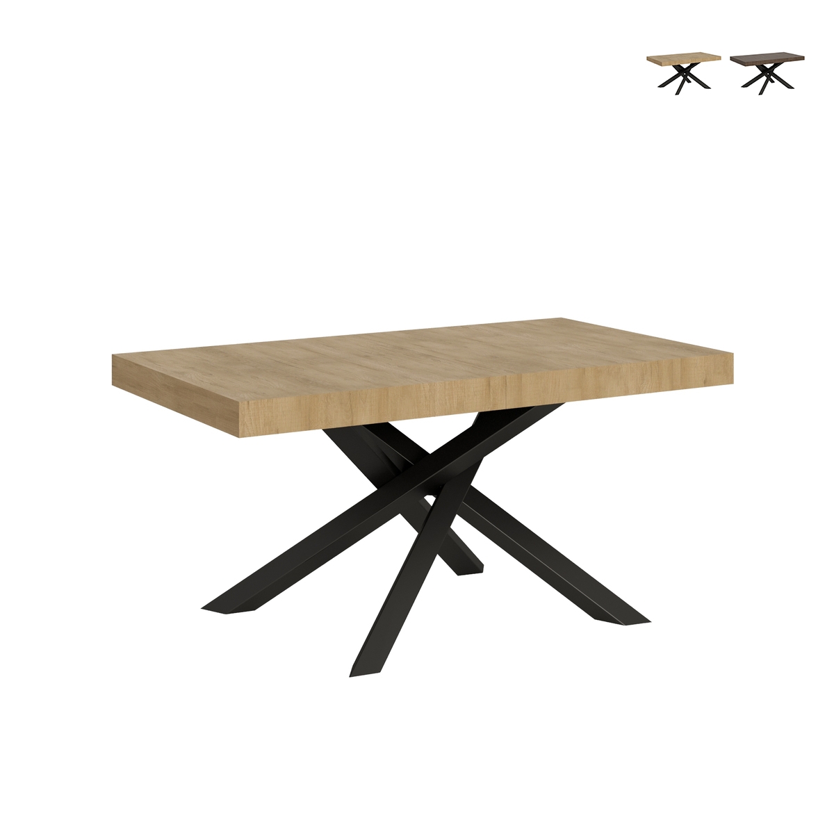 Tavolo allungabile gambe a incrocio design contemporaneo 90×160-264 Volantis Offerta