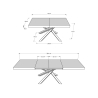Tavolo allungabile gambe a incrocio design contemporaneo 90×160-264 Volantis Scelta