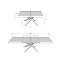Tavolo allungabile 12 persone design moderno 90×180-284 Volantis 