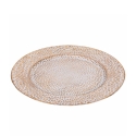 Set 6 sottopiatti da tavola 33cm con decorazione elegante oro e bianco Drop Promozione