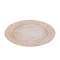 Set 6 sottopiatti da tavola 33cm con decorazione elegante oro e bianco Drop Promozione